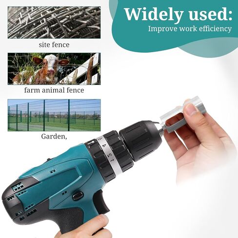 Twist Ties Tool for 9 Gauge Drill Chuck,High-tensile Wire Easy Twist Tool,Twisted Fence Tool for Fixing Chain Link Fence and Loop Fences in Kuwait