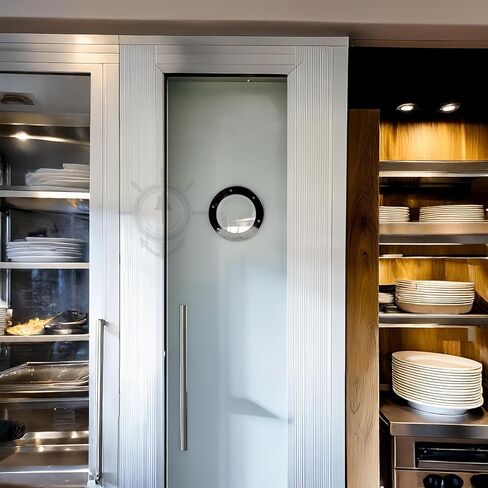 Deep Flange Nickel Premium Aluminum Premium Nautical Porthole Window With A Transparent Glass | Kitchen Home Decor Porthole Window | Nagina International (Nickel, 20 Inches) in Saudi Arabia