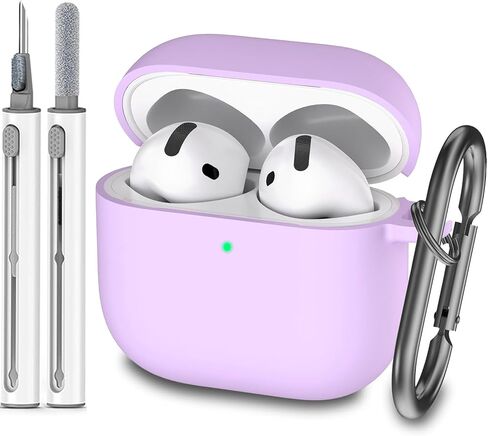 Pager Case Compatible with AirPods 4 Case Cover, Retro Beeper Pager Silicone Protective Cover Case for AirPods 4 2024, Carabiner Clip Included, Shock Resistant, Full Protection in Kuwait