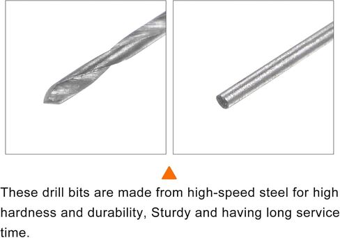 HARFINGTON 20pcs Extra Long Drill Bits, 0.5mm HSS Drill Bit with High Speed Steel Straight Shank 100mm Length for Metal Woodwork Plastic Aluminum Alloy in Kuwait