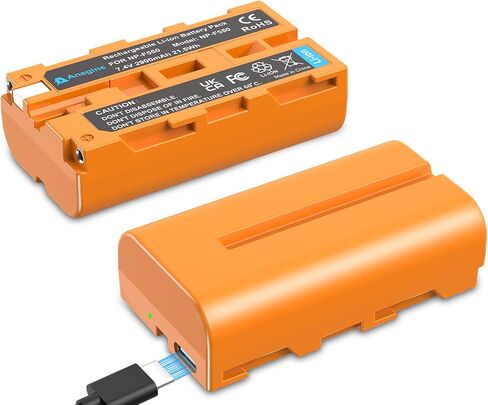 بطارية NP-F550 2900mAh و 2 في 1 كابل شحن USB-C لـ Sony NP-F970 F750 F550 F330 F530 F570 F770 F960 CCD-SC55 TR516 TR716 TR818 TR910 TR917 لضوء الفيديو LED (RED 2 Pack) (RED) in Kuwait