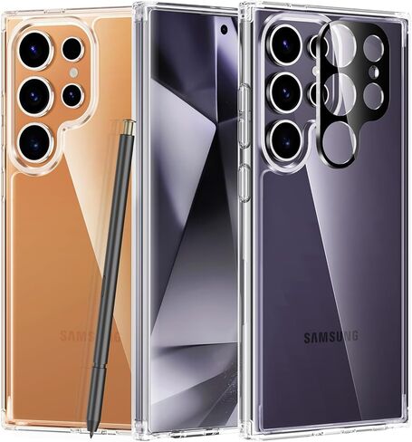 حافظة FNTCASE لهاتف Samsung Galaxy S24-Ultra: حافظات هواتف خلوية واقية مضادة للصدمات S24 Ultra 5G - حافظات صلبة من السيليكون النحيفة مضادة للاصفرار - غطاء هاتف متين للحماية الكاملة (مغناطيسي شفاف) in Kuwait