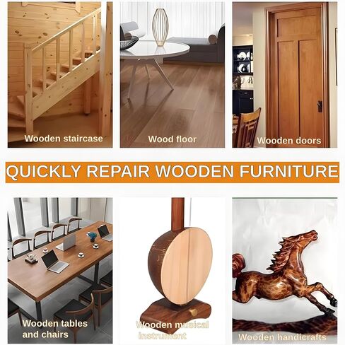 Wood Filler Putty,RISETEX Wood Filler Stainable and Paintable,Natural Wood Putty,Wood Repair Kit for Quickly Repair Any Breaks,Cracks,Chips,Defects in Wooden Furniture,Easy to Use and Sand (Natural) in Saudi Arabia