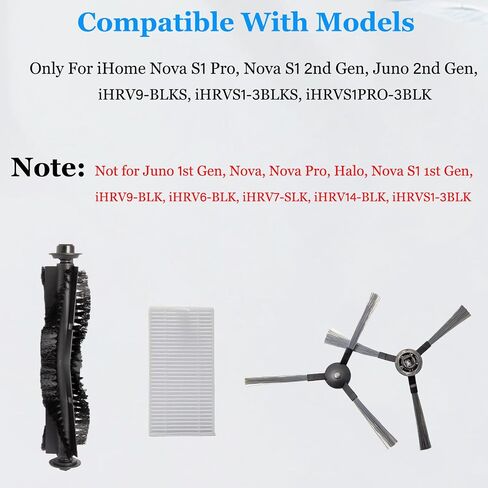 Side Brush for iHome Nova S1 Pro, iHRVS1PRO-3BLK, iHRVS1-3BLKS, iHRV9-BLKS Robotic Vacuum Cleaner Replacement Parts - 6 Pack in Kuwait