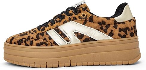 Lucky Step Women's Platform Gum Sway Seal Fashion Sneakers Classic Retro Rubber Low Top Top Tennis Skate Skate Shoes in Kuwait