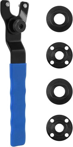 Compact With Nuts,The Universal Adjustable Spanner Wrench Angle Grinder Key Tool,Angle Grinder Wrench Spanner,Grinder Wrench Adjustable, with the Grinder Flange Nuts(COLOR:blue) in Saudi Arabia