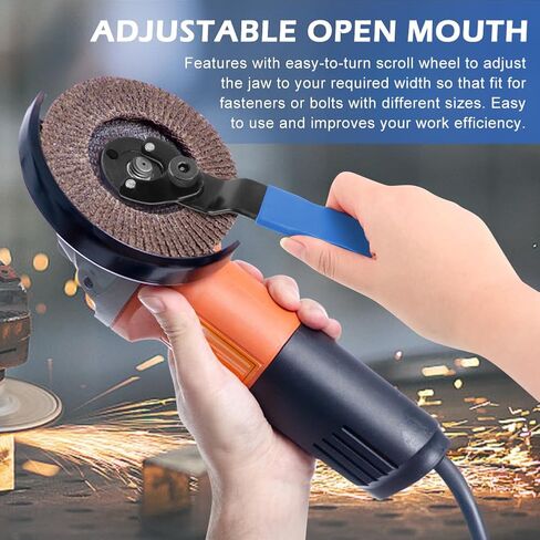 Compact With Nuts,The Universal Adjustable Spanner Wrench Angle Grinder Key Tool,Angle Grinder Wrench Spanner,Grinder Wrench Adjustable, with the Grinder Flange Nuts(COLOR:blue) in Saudi Arabia