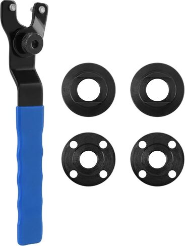 Compact With Nuts,The Universal Adjustable Spanner Wrench Angle Grinder Key Tool,Angle Grinder Wrench Spanner,Grinder Wrench Adjustable, with the Grinder Flange Nuts(COLOR:blue) in Saudi Arabia