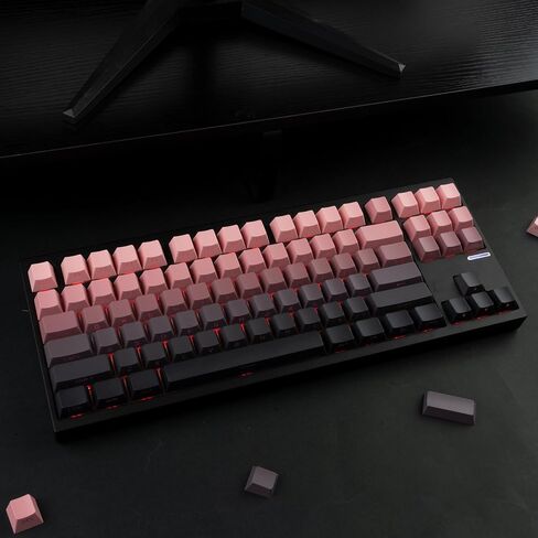 134 Keys Gradient Blue Keycaps Set, PBT Double Shot Dying Side Print Keycaps, OEM Profile Shine Through Keycaps, Custom Backlit Keycaps Cherry MX Keycaps for Mechanical Gaming Keyboard in Saudi Arabia