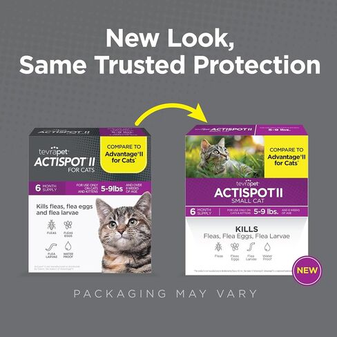 TevraPet Actispot II Flea Treatment for Large Cats 9+ lbs | 6 Doses | Powerful Prevention and Control in Saudi Arabia