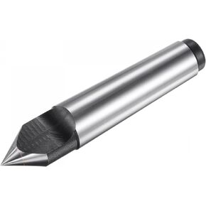 uxcell MT4 F115 Carbide Tipped Half Notched Lathe Dead Center Morse Taper 4MT 60 Degree for Woodworking Woodturning Lathe Drill Tool Hard Alloy