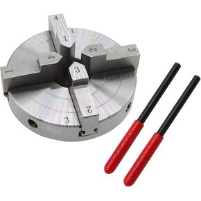 4 Inch 6 Inch Wood Lathe Chuck Kit 4 Jaws Self-Centering Lathe Chuck Compatible with 1 x 8TPI Thread Lathe Woodturning (6 Inch)