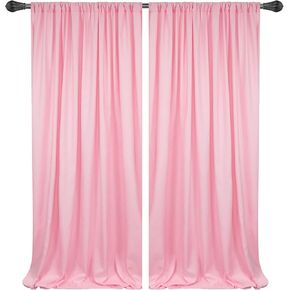 10x10FT White Backdrop Curtains for Parties - White Wedding Backdrop for Baby Shower Birthday Photo Home Party Curtains Backdrop 5x10FT 2 Panels, One size