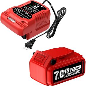 7.0Ah 20V Battery and Charger Combo Replacement for Dewalt 20V Max Battery with Mini Fast Charger Battery Charger Station for DCB200 DCB201 DCB204 DCB206 DCB120 Battery Packs