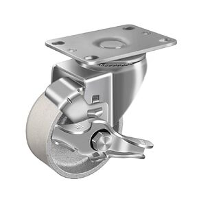 3"x1.25" Industrial Casters- Heavy Duty casters,Cast Iron Wheel,Steel Casters Set of 4 Capacity up to 1400 Lb. Use for Industrial carts, Dollies,Food Seriver Cart(2 Swivel & 2 Rigid)