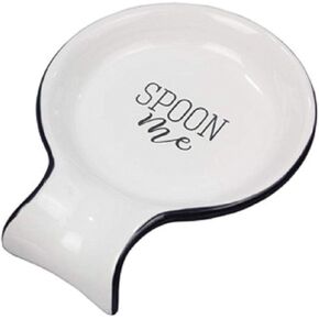 Youngs Ceramic Bee Spoon Rest, Large Spoon Holder for Stove Top for Cooking Spoons Spatula Ladle, Heat Resistant Utensil Rest for Countertop, 5"x5"