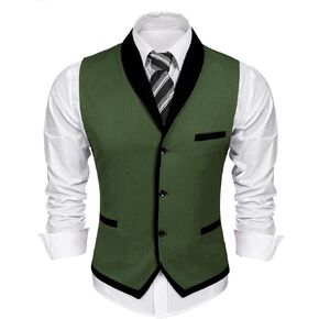 COOFANDY Men's Suit Vest Slim Fit Formal Business Dress Vest Casual Wedding Waistcoat