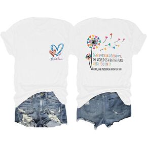 Be Kind Womens T Shirts Cute Graphic Blessed Shirt Short Sleeve Tees Funny Inspirational T-Shirt Teacher Tops