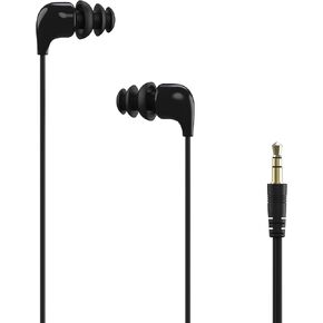 IPx8 Waterproof Underwater Headphones for Swimming laps, Diving, Hot Tub Spa, Freediving Earbud (Black & Silver)