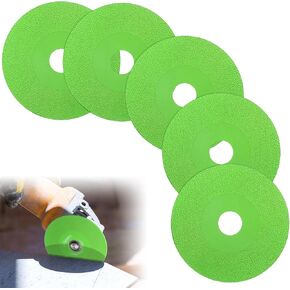 Lothee 5 PCS Rock Slab Disc ، قرص قطع زجاجي 4 بوصات لطاحونة الزاوية ، شفرة قطع رقيقة 1 مم ، بلاط السيراميك ، تقليم حافة الرخام ، شفرة منشار رمل ناتجة (مسامية) (مسامية)