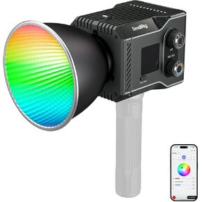 SmallRig RC 60C RGB LED Video Light, 3400mAh Battery 45min Runtime, APP Control, Potable Palm-Sized Continuous Output Lighting 2500K-10000K, for Photography/Video/Studio, Lite Edition