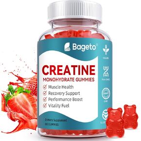 Creatine Monohydrate Gummies 5g for Men Women,Sugar Free Creatine for Muscle Growth, Recovery Faster, Preworkout Gummies with Creatine,Vegan,Gluten-Free,Strawberry,60 Count 2 Pack,120Gummies