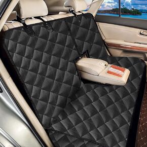 Dog Back Seat Cover Protector for SUV Trucks Cars - Guaranteed Waterproof, Heavy Duty, Chemical-Free Bench Seat Cover for Kids Pets, Compatible Backseat Protector(Black2)