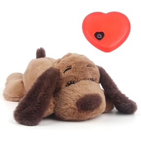 BEVERLYSHARK Beverly Shark Puppy Heartbeat Toy Dog Anxiety Relief Calming Aid Puppy Heartbeat Stuffed Animal Behavioral Training Sleep Aid Comfort Soother Plush Toy for Puppies Cats