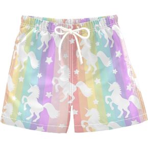 Boys Swim Trunks Beach Board Shorts Quick Dry Swimsuit Bathing Suits with Mesh Lining