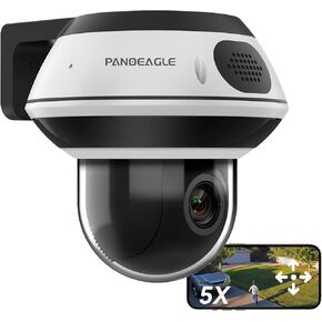 PANOEAGLE OEM DS-2DE2A404IW-DE3/W 4MP PTZ PoE WiFi Camera with 4X Optical Zoom, 2.8~12mm Lens, 355° Pan 90°Tilt Outdoor IP Camera, Night Vision 65ft, Audio Input Output, IP66/IK10, SD Card Slot 256GB