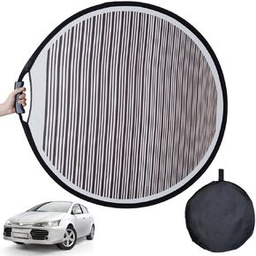2 PCS PDR Line Board Dent Reflector 32 inch, Paintless Dent Repair Reflector Line Board Striped Light Board with Storage Bag, Foldable Car Small Dent Detection Boards for Dent Remover
