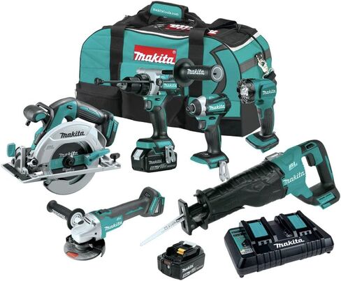 Makita XT616PT 18V LXT® Lithium-ion غير مستقر 6-PC. مجموعة التحرير والسرد (5.0AH) in Saudi Arabia