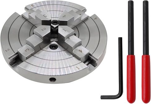 4 Inch 6 Inch Wood Lathe Chuck Kit 4 Jaws Self-Centering Lathe Chuck Compatible with 1 x 8TPI Thread Lathe Woodturning (6 Inch) in Saudi Arabia