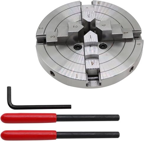4 Inch 6 Inch Wood Lathe Chuck Kit 4 Jaws Self-Centering Lathe Chuck Compatible with 1 x 8TPI Thread Lathe Woodturning (6 Inch) in Saudi Arabia