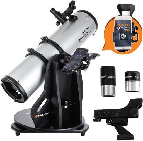 يعمل Celestron-Starsense Explorer 150mm Tabletop Dobsonian Dobsonian Smartphone الذي يدعم التطبيق-مع تطبيق Starsense لمساعدتك in Kuwait