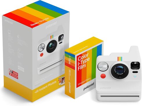 Polaroid Now+ 3rd Generation I-Type Instant Film Camera - Bluetooth Connected App Controlled - Coral - Camera Only No Film (9162) | Two-Lens Autofocus, Bluetooth App, USB-C Charging, Compatible with I-Type and 600 Film in Saudi Arabia