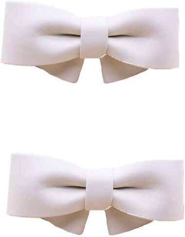 Douqu Fashion Removable Black White Red Blue Assorted Color Synthetic Leather Bow Shoe Clips Pair in Saudi Arabia