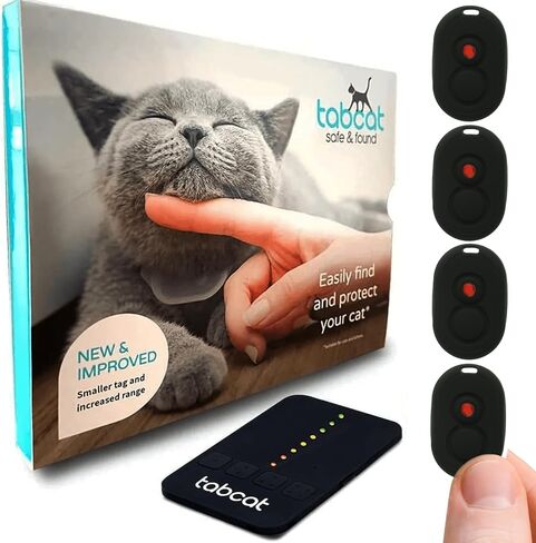 Tabcat V2 Cat & Kitten Tracker - More Accurate Than GPS - No Monthly Subscription - Includes 2 Homing Tags & 2 Splashproof Protective Cases - for Indoor & Outdoor Cats - Small & Lightweight Tags in Saudi Arabia