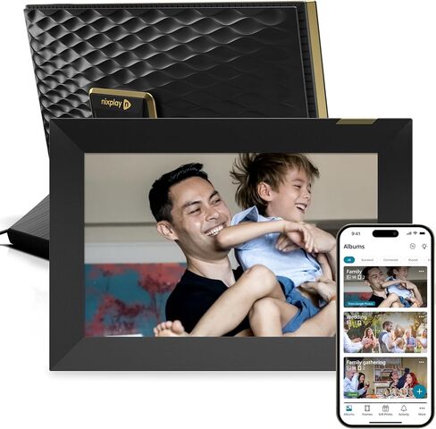 Digital Picture Frame [Upgraded] | 10.1" HD Touch Screen Display | Perfect Photo Frame for Sharing Memories | Ideal Gift for Grandparents | Super Easy Setup & Upload | Secure | WiFi Enabled in Saudi Arabia