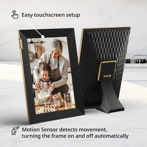 Digital Picture Frame [Upgraded] | 10.1" HD Touch Screen Display | Perfect Photo Frame for Sharing Memories | Ideal Gift for Grandparents | Super Easy Setup & Upload | Secure | WiFi Enabled in Saudi Arabia