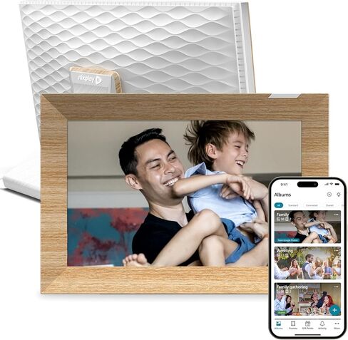 Digital Picture Frame [Upgraded] | 10.1" HD Touch Screen Display | Perfect Photo Frame for Sharing Memories | Ideal Gift for Grandparents | Super Easy Setup & Upload | Secure | WiFi Enabled in Saudi Arabia