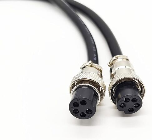 GX16 5 دبوس كابل مزدوج أنثى رئيس الطيران Cordset، GX16 5 دبوس لوحة جبل دائري معدني موصل الطيران موصل أنثى إلى أنثى 20AWG (1 متر) in Saudi Arabia