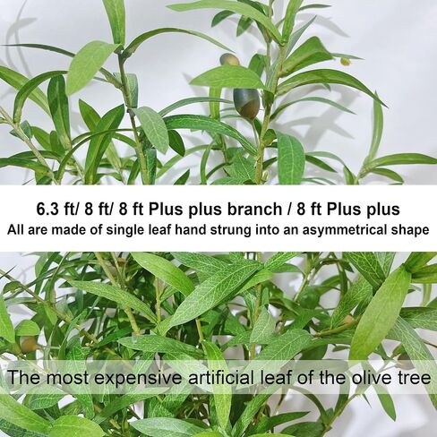 Faux Olive Tree Artificial Olive Trees Artificial Indoor 8 Feet (96 inches) Realistic Potted Silk Indoor Large Fruit for Home Offices, Living Rooms, Bedrooms, Stairs and Foyer Decor in Saudi Arabia