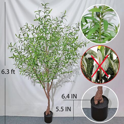 Faux Olive Tree Artificial Olive Trees Artificial Indoor 8 Feet (96 inches) Realistic Potted Silk Indoor Large Fruit for Home Offices, Living Rooms, Bedrooms, Stairs and Foyer Decor in Saudi Arabia