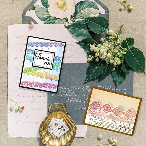 GLOBLELAND Sewing Threads Silicone Clear Stamps Lines Transparent Stamp for Christmas Birthday Thanksgiving Cards Making DIY Scrapbooking Photo Album Decoration Paper Craft in Saudi Arabia