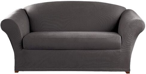 Stretch Oxford Recliner Slipcover | Form Fit | Machine Washable Recliner/Gray in Saudi Arabia