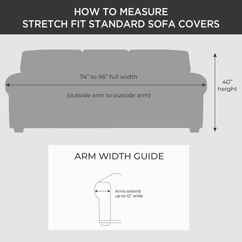Stretch Oxford Recliner Slipcover | Form Fit | Machine Washable Recliner/Gray in Saudi Arabia