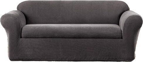 Stretch Oxford Recliner Slipcover | Form Fit | Machine Washable Recliner/Gray in Saudi Arabia