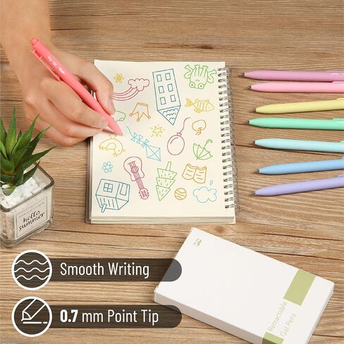 Mr. Pen- Retractable Gel Pens, 12 Pack, Light Vintage Ink Colors Gel Pens Fine Point, Fast Dry Vintage Pen, Retractable Pens, Gel Ink Pens, Aesthetic Pens for Journaling Fine Tip Pens in Saudi Arabia