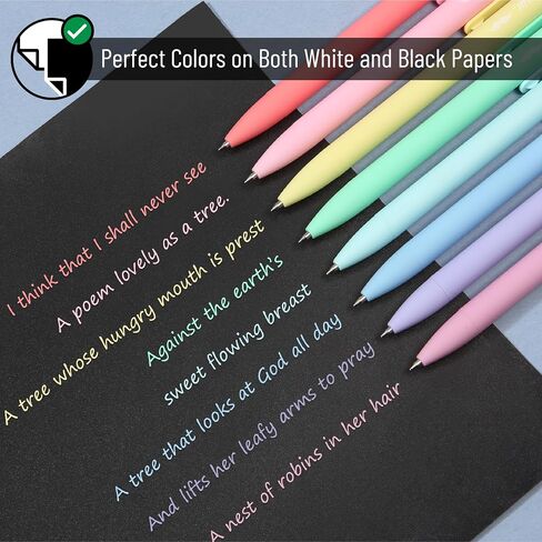 Mr. Pen- Retractable Gel Pens, 12 Pack, Light Vintage Ink Colors Gel Pens Fine Point, Fast Dry Vintage Pen, Retractable Pens, Gel Ink Pens, Aesthetic Pens for Journaling Fine Tip Pens in Saudi Arabia